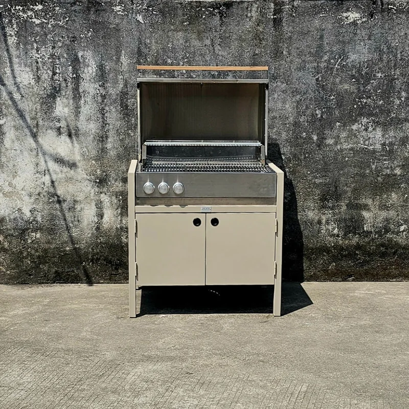 Armoire de cuisine extérieure avec grill