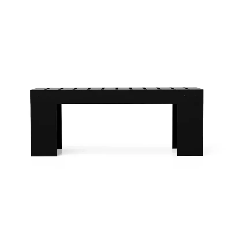 Banc d'extérieur noir de jardin