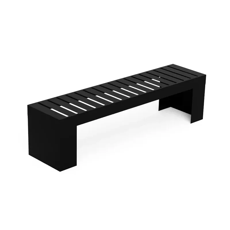 Banc d'extérieur noir de jardin