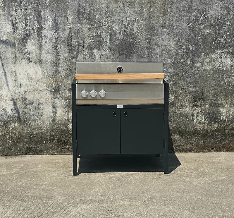 Armoire de cuisine extérieure avec grill
