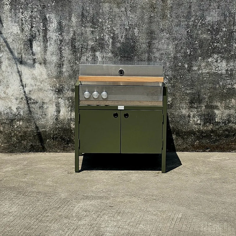 Armoire de cuisine extérieure avec grill