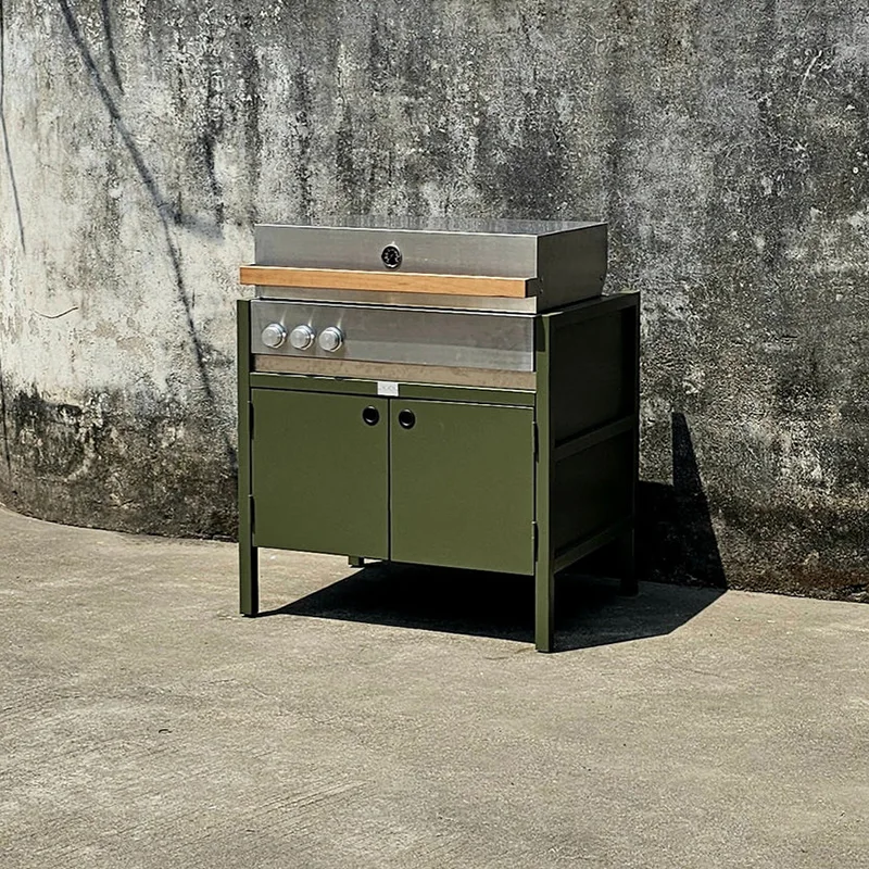 Armoire de cuisine extérieure avec grill