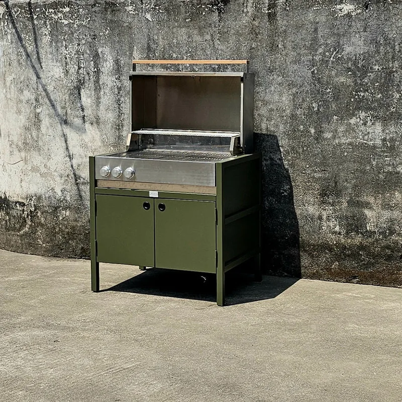 Armoire de cuisine extérieure avec grill