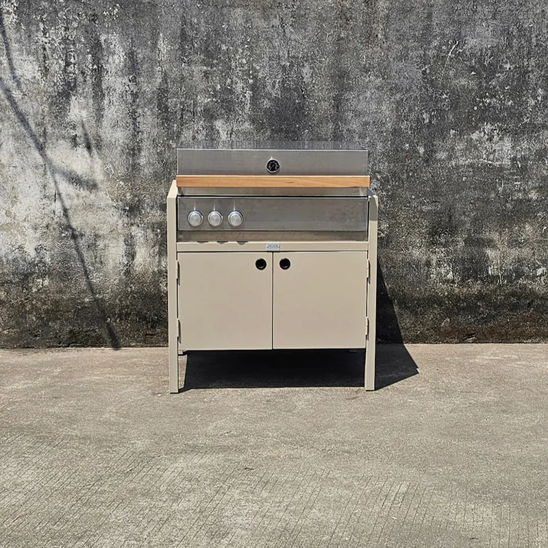 Armoire de cuisine extérieure avec grill