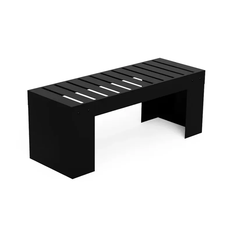 Banc d'extérieur noir de jardin