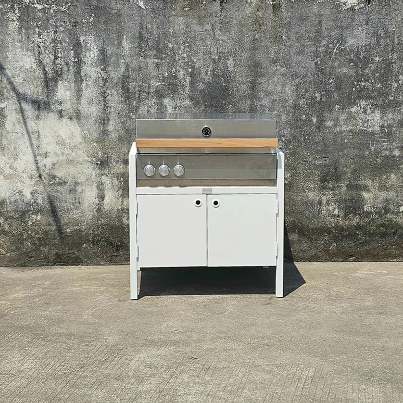 Armoire de cuisine extérieure avec grill