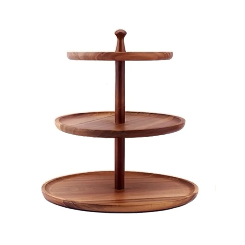 Support à desserts en bois à plusieurs niveaux